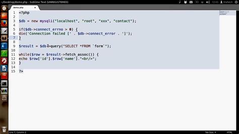 mysqli query result.